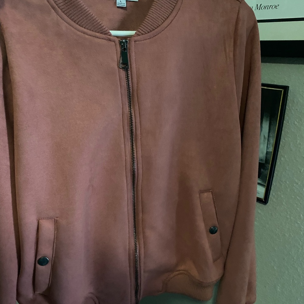 Dusty rose suede jacket